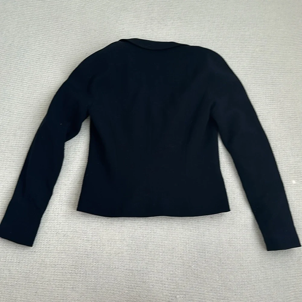 J Crew 100% Wool Black Blazer Size 10